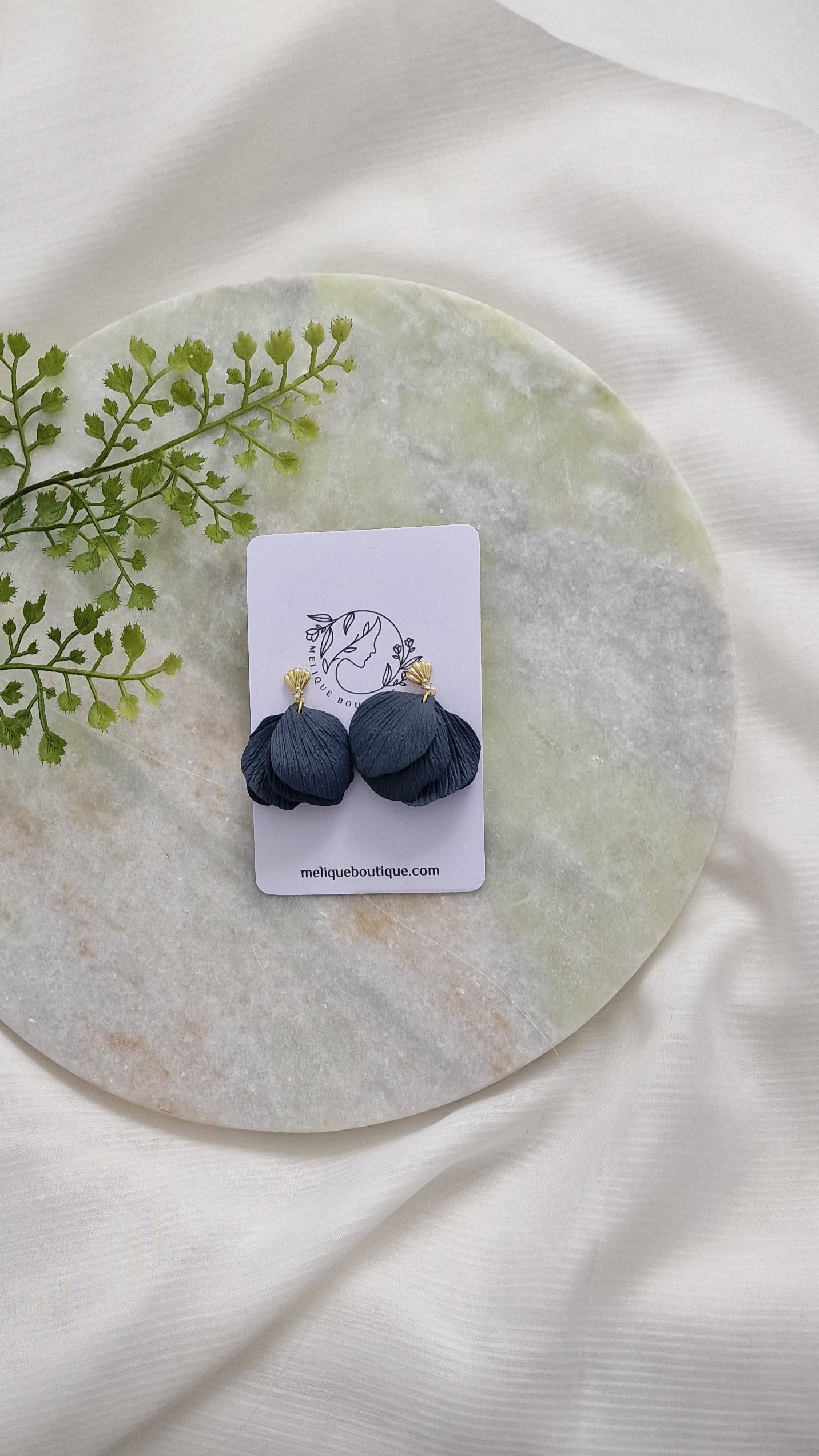 Calista - Textured Petal Earrings
