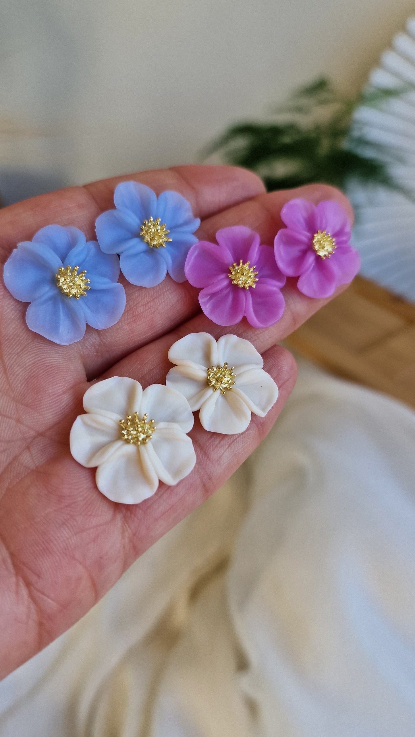 Pink Blossom Studs