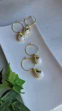 Load image into Gallery viewer, Tulip Pearl Hoop Earrings
