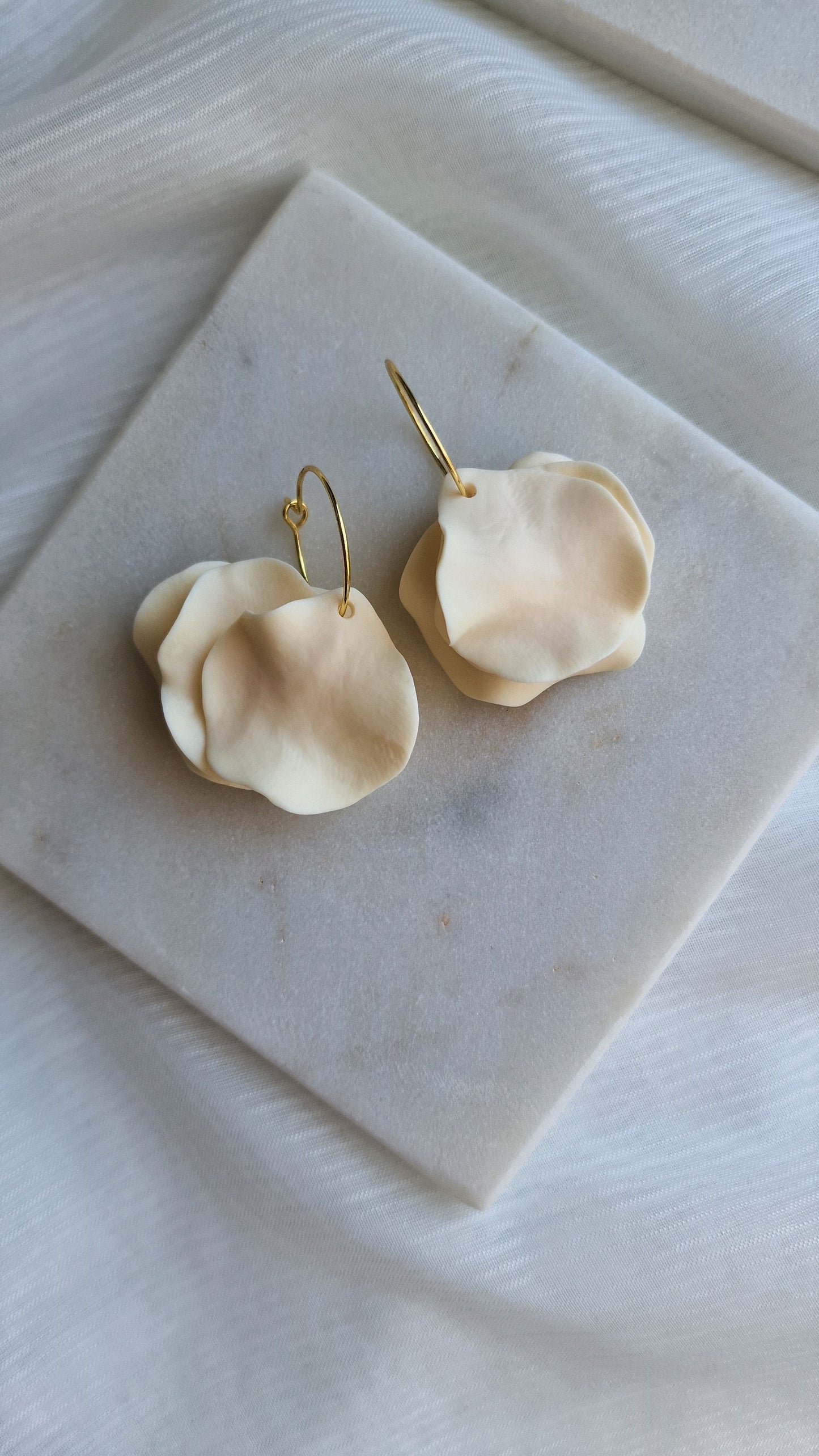 Ivory Petal Earrings