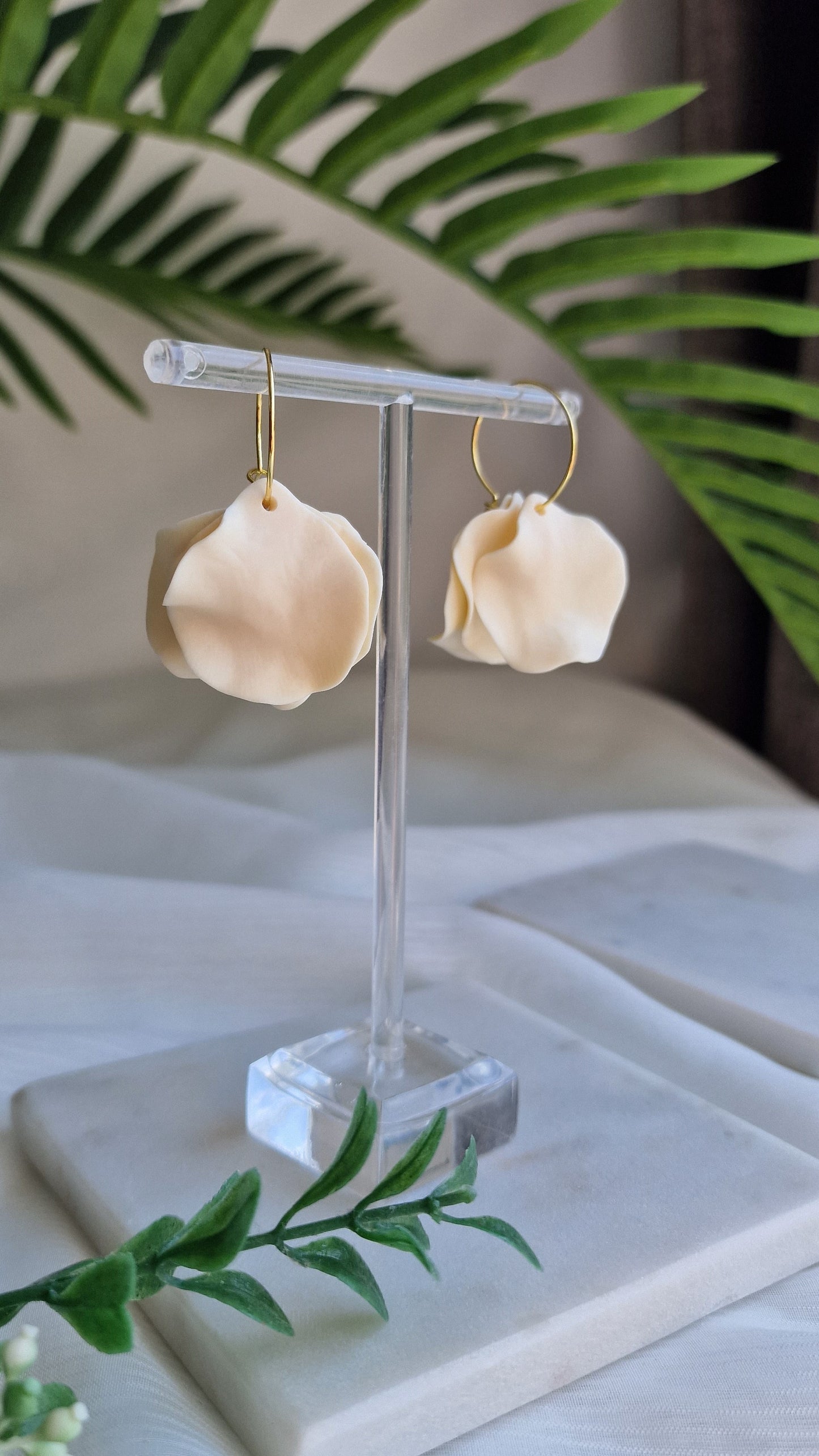 Ivory Petal Earrings