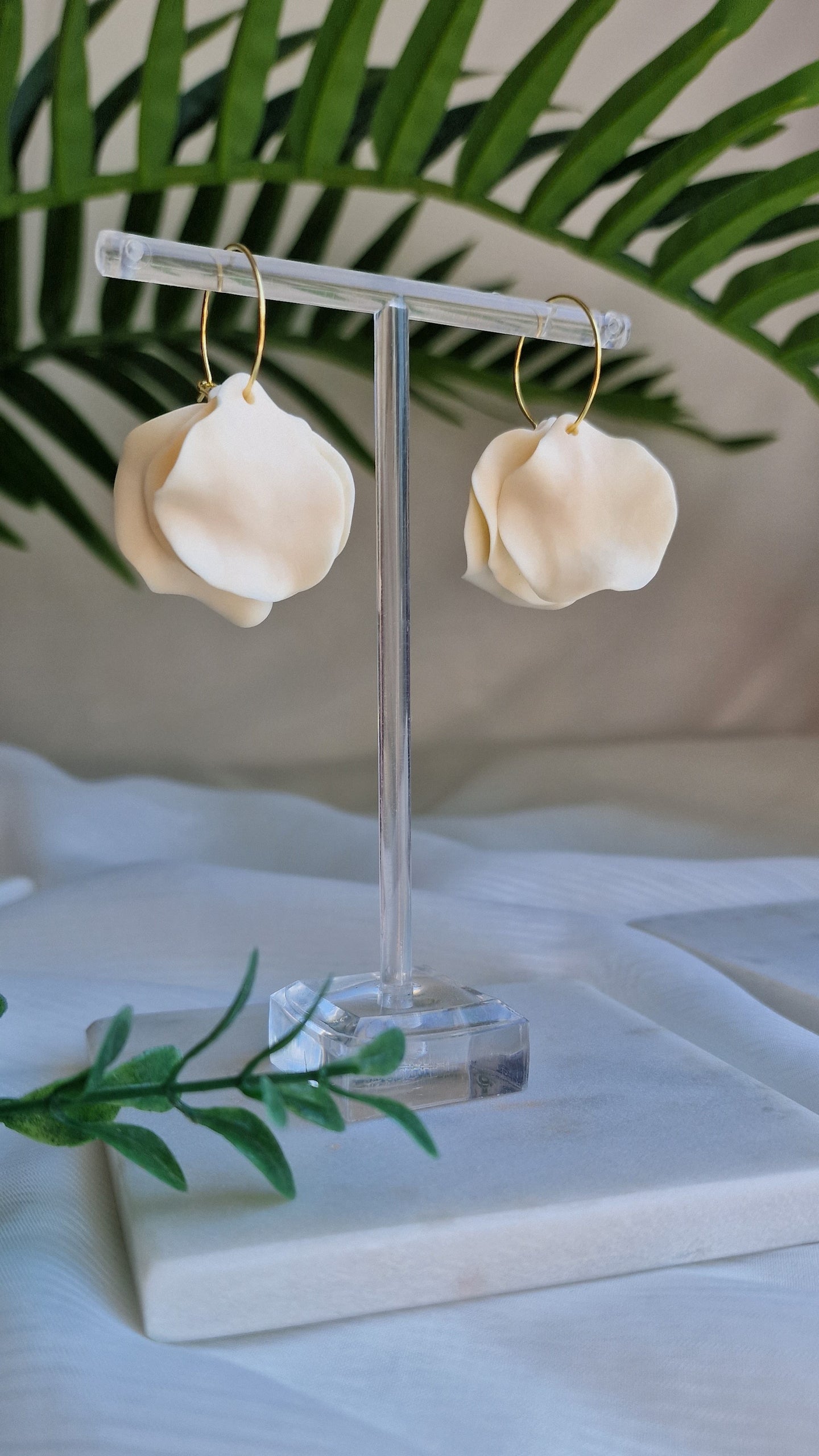 Ivory Petal Earrings