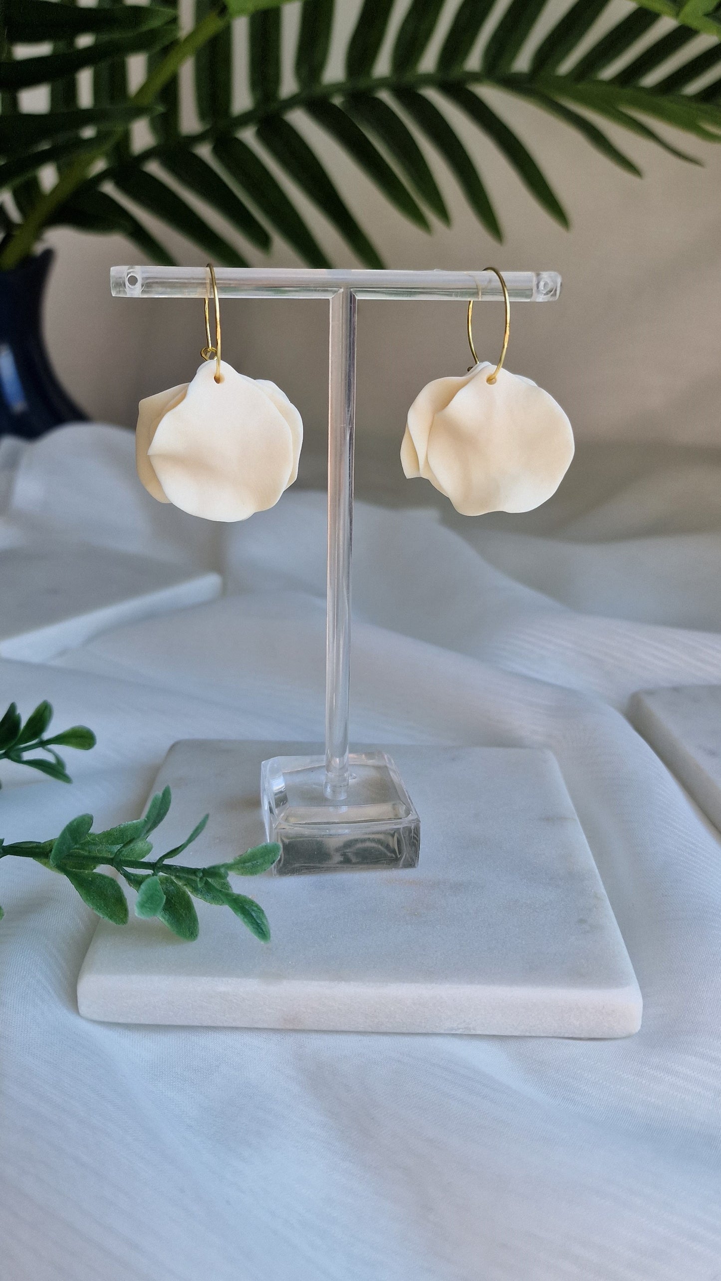 Ivory Petal Earrings