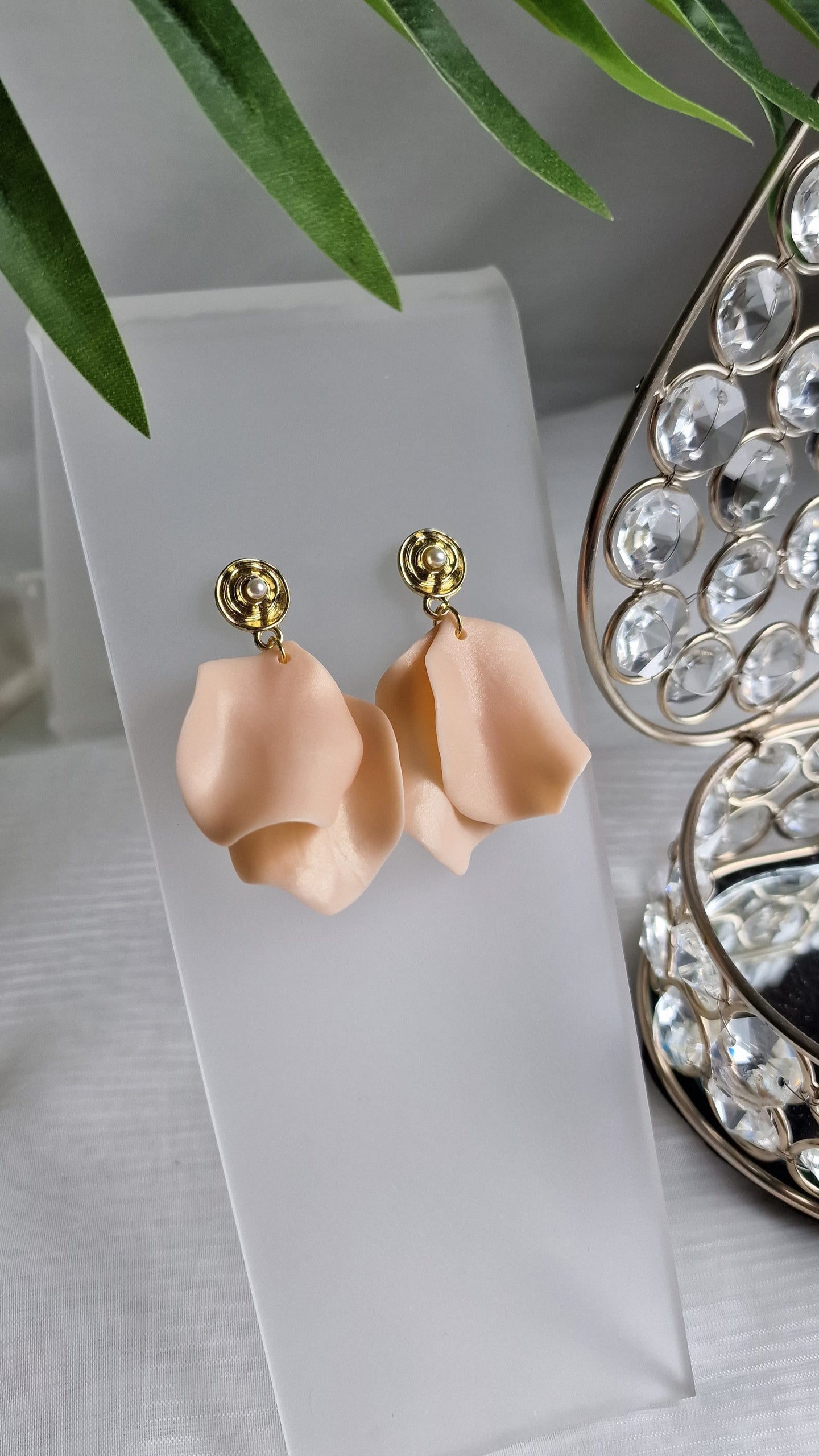 Silky Nude Pink Earrings