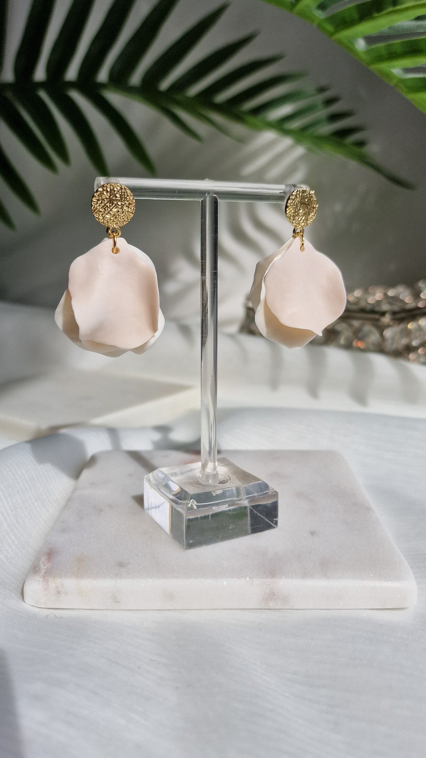 Double Silky Nude Earrings