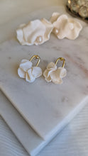 Load image into Gallery viewer, Abstract Ivory Floral Earrings
