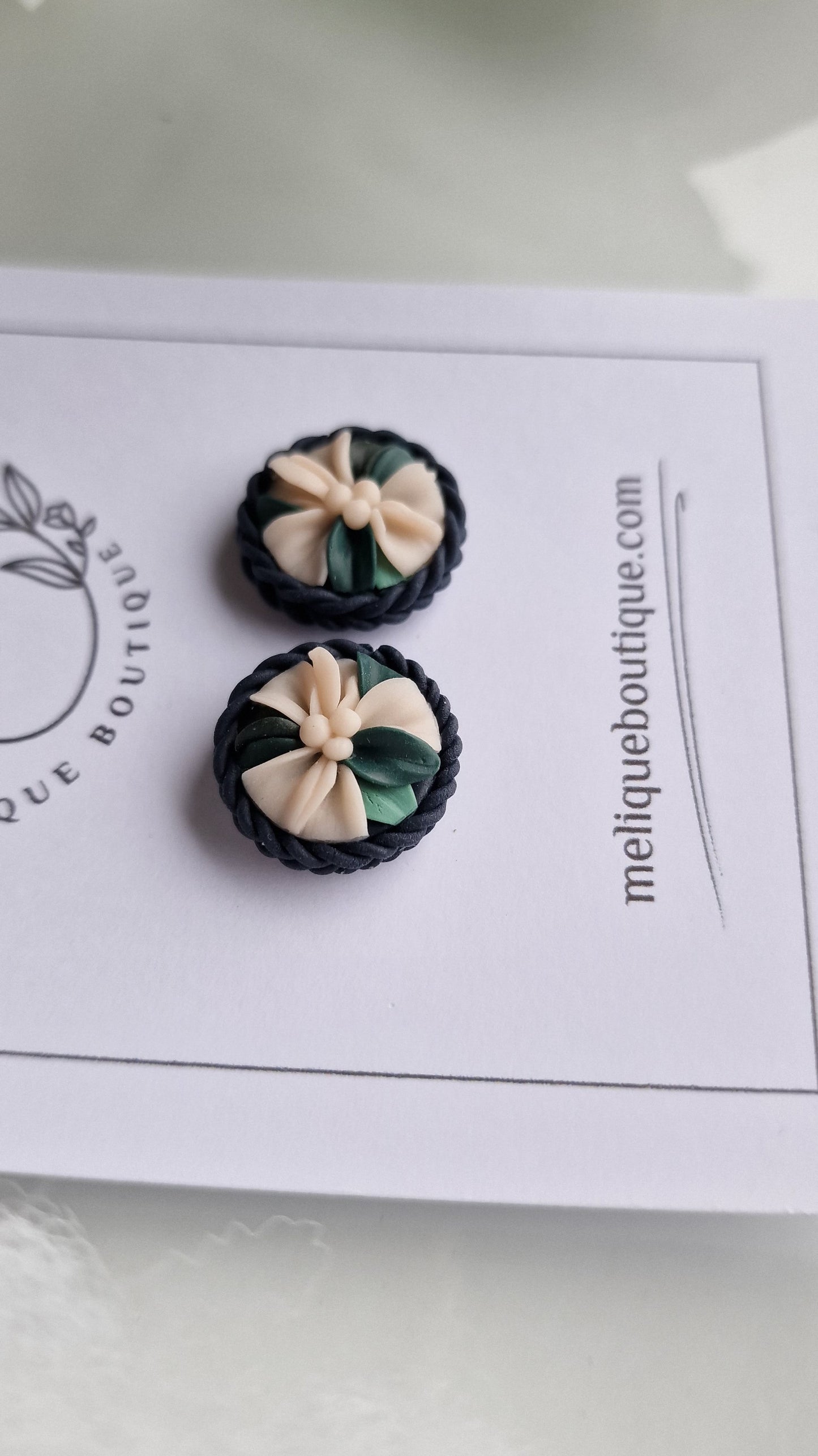 Petite Floral Nude Studs