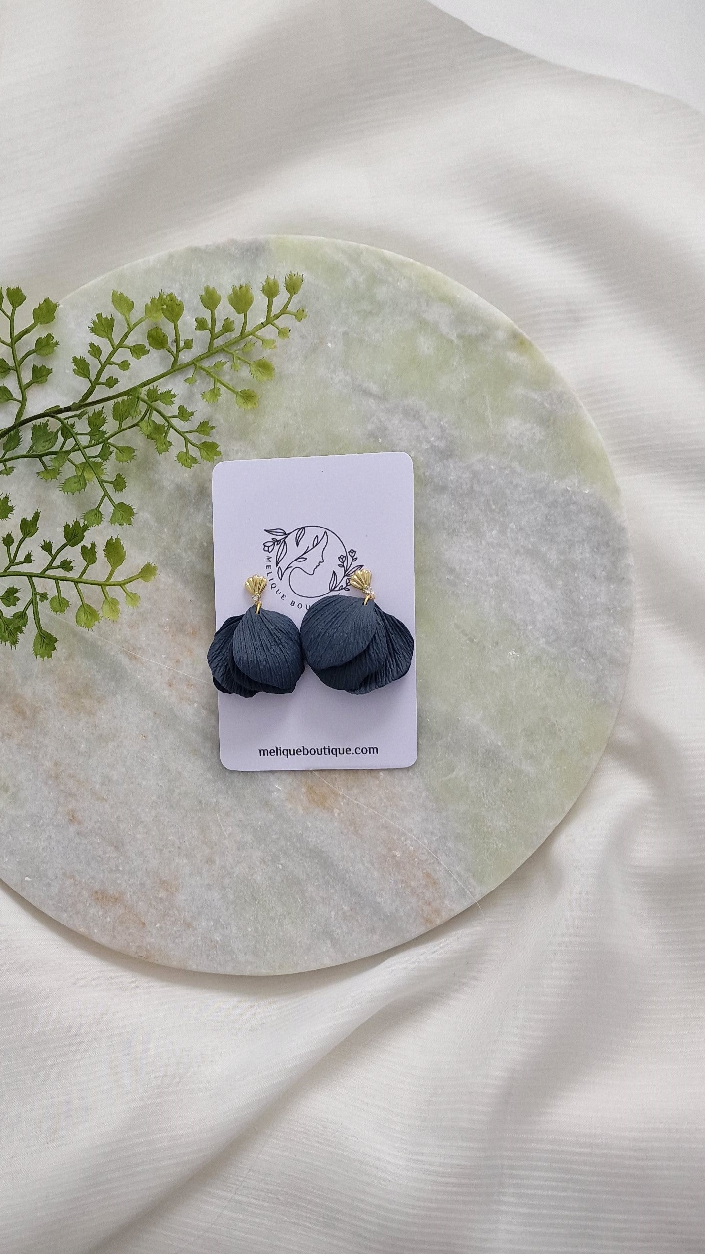 Calista - Textured Petal Earrings