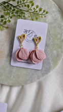 Load image into Gallery viewer, Rosaline - Textured Petal Earrings
