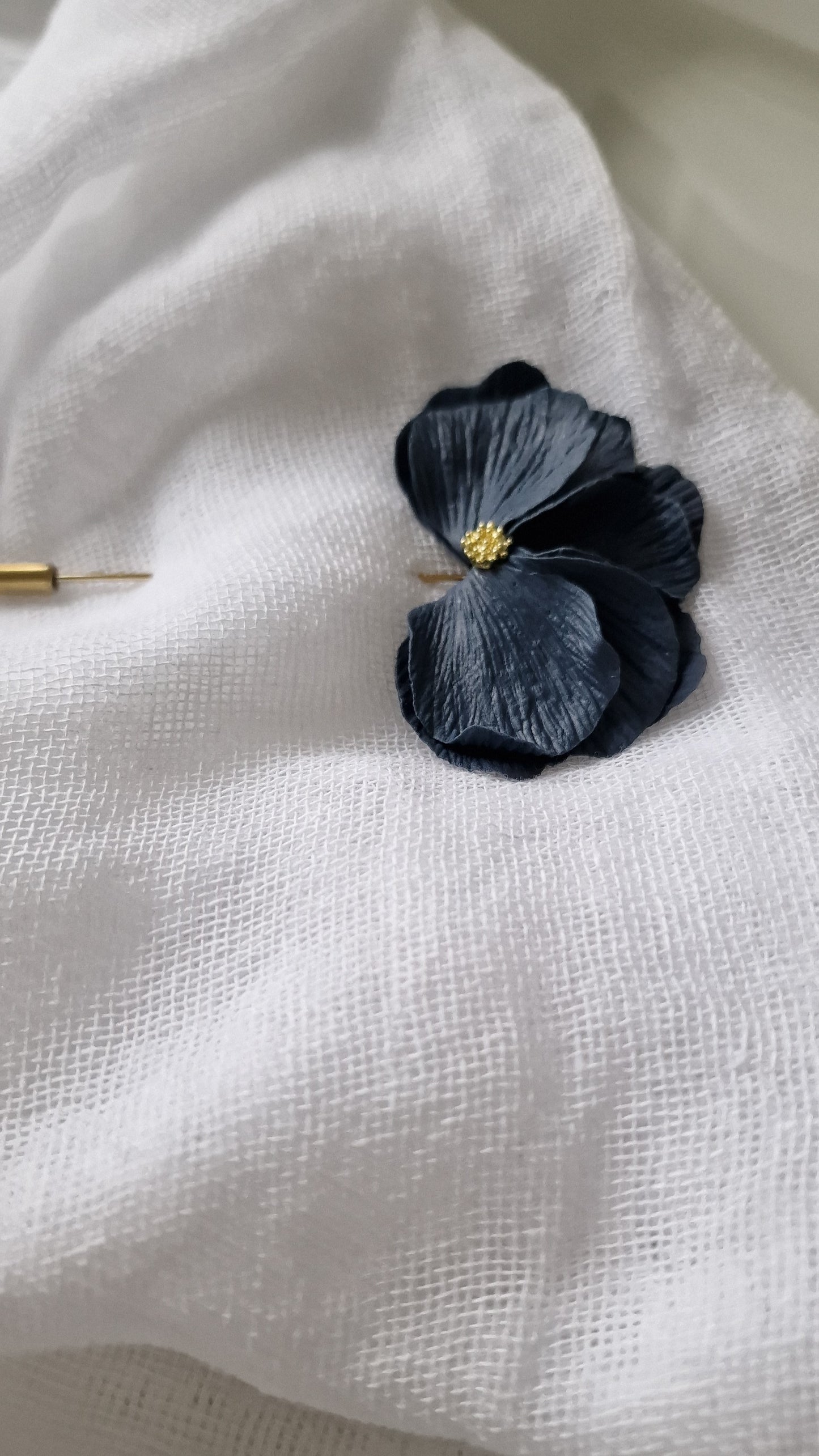 Royal Blue Floral Brooch